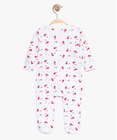 pyjama bebe fille en jersey de coton motif cerise multicolore pyjamas ouverture devant7735801_2