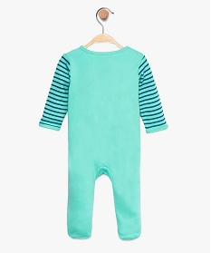 pyjama bebe garcon en jersey de coton imprime multicolore pyjamas ouverture devant7735901_2