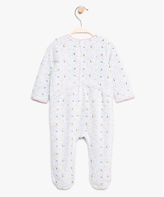 pyjama bebe fille en velours ferme au dos a motif chat gris7740601_2