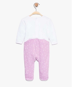 pyjama bebe fille en coton bio avec motif arc-en-ciel paillete violet7740901_2