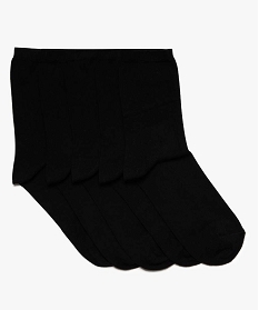 chaussettes hautes pour garcon coloris uni (lot de 5) noir7745601_1