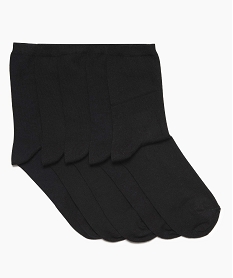 chaussettes hautes coloris uni garcon (lot de 5) noir standard7745601_2
