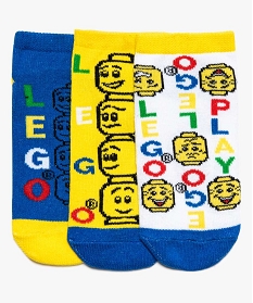 chaussettes ultra-courtes garcon avec motifs (lot de 3) - lego jaune chaussettes7747001_1