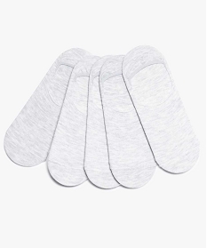 chaussettes femme invisibles unies (lot de 5) gris chaussettes7749401_1