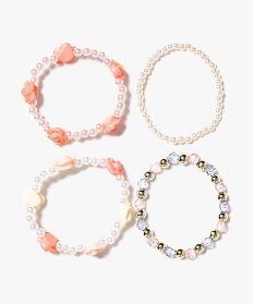 bracelets en perles fille avec petites fleurs (lot de 4) rose autres accessoires fille7754501_1