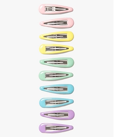 barrettes fille clic-clac multicolores (lot de 10) multicolore7755301_1