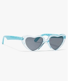 lunettes de soleil fille avec monture en forme de coeurs bleu7756901_1