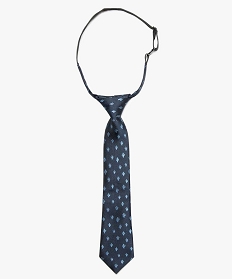 cravate garcon a motifs cactus avec tour de cou elastique bleu7761201_1