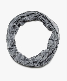 foulard garcon snood en jersey motif dinosaures gris7761501_1