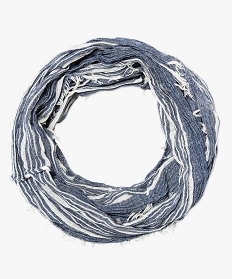 foulard garcon snood facon cheche a rayures et franges bleu7761601_2