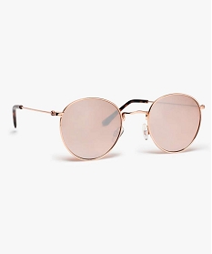 lunettes de soleil femme monture metal forme aviator rose7769101_1