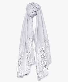 foulard rectangle oversize a petits motifs brillants gris7770001_1