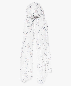 foulard femme imprime avec sequins brodes blanc7770101_1