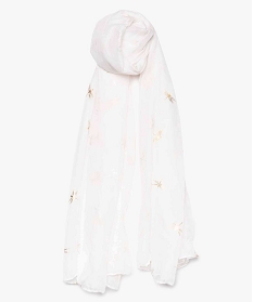 foulard rectangle oversize a libellules brillantes blanc7770901_2