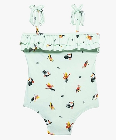 maillot de bain fille une piece avec motifs oiseaux imprime maillots de bain7778501_1