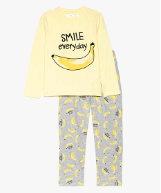 pyjama garcon en coton epais imprime banane (2 pieces) jaune7781701_1