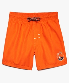 maillot de bain garcon forme short avec ecusson orange maillots de bain7782601_1