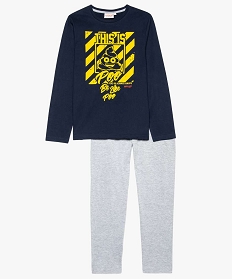 pyjama garcon imprime emoji crotte gris7794901_1
