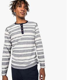 pyjama homme 2 pieces tee-shirt et pantalon depareilles bleu7799501_2