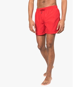 maillot de bain homme forme short toucher doux rouge maillots de bain7800201_1