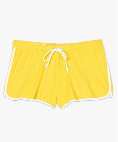 short femme homewear a lien coulissant jaune bas de pyjama7803301_4