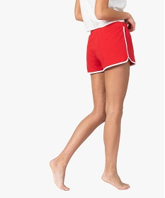 short femme homewear a lien coulissant rouge bas de pyjama7803401_3