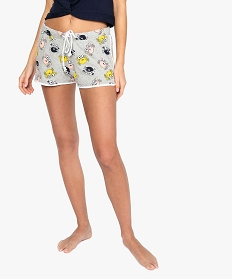 short femme homewear a lien coulissant imprime bas de pyjama7803501_1