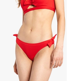 bas de maillot de bain femme avec nouds sur les hanches rouge7809301_1