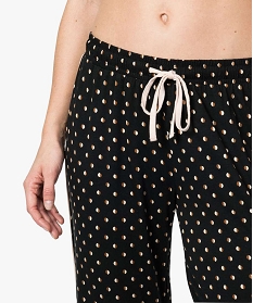 pantalon de pyjama femme fluide a taille elastiquee et motifs imprime bas de pyjama7814001_2