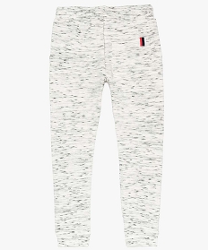 pantalon de jogging garcon avec ruban tricolore et inscription gris pantalons7827901_2