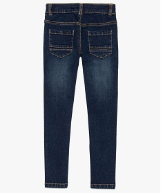 jean garcon coupe skinny 5 poches avec surpiqures contrastantes bleu7830601_2