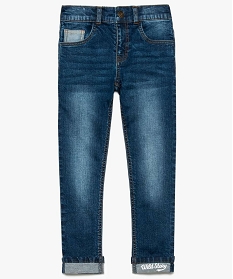 jean regular garcon avec revers cousus en bas de jambe bleu jeans7830701_2
