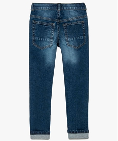 jean regular garcon avec revers cousus en bas de jambe bleu jeans7830701_3