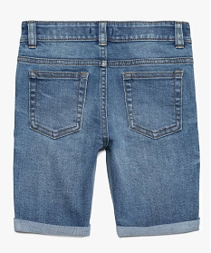 bermuda garcon en jean recycle avec revers cousus gris7831501_2