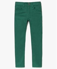 pantalon garcon 5 poches twill stretch vert7831901_1