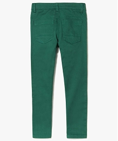 pantalon garcon 5 poches twill stretch vert7831901_2