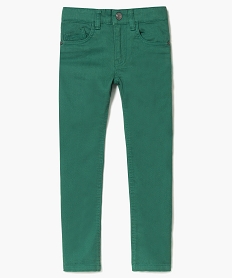 pantalon garcon 5 poches twill stretch vert pantalons7831901_4