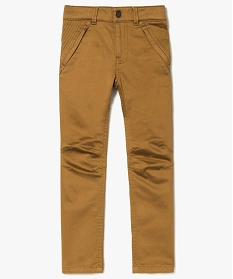 pantalon en toile garcon avec surpiqures sur les poches orange7833301_1