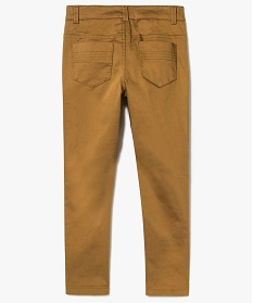 pantalon en toile garcon avec surpiqures sur les poches orange7833301_2