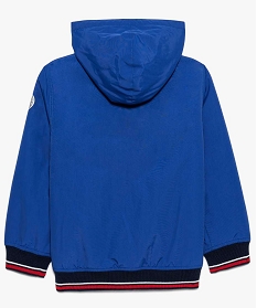 blouson deperlant pour garcon avec capuche bleu7835901_3