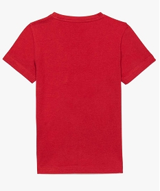 tee-shirt garcon uni a manches courtes en coton bio rouge tee-shirts7838901_2