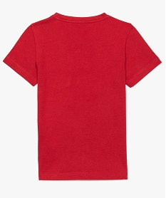 tee-shirt garcon uni a manches courtes en coton bio rouge tee-shirts7838901_3