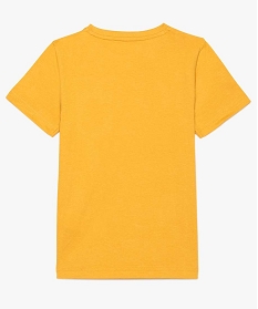 tee-shirt garcon uni a manches courtes en coton bio jaune tee-shirts7839101_2