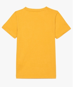 tee-shirt uni a manches courtes pour garcon jaune7839101_3
