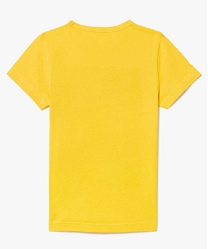 tee-shirt garcon a manches courtes avec motif sur lavant jaune7839701_2