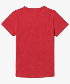 tee-shirt garcon a manches courtes avec motif sur lavant rouge7839901_2