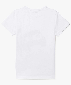 tee-shirt garcon a manches courtes avec motif sur lavant blanc tee-shirts7840001_2