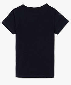 tee-shirt garcon a manches courtes avec motif sur lavant bleu tee-shirts7840101_2
