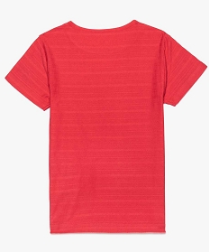 tee-shirt garcon a manches courtes avec large ecusson sur lavant rouge7840501_2