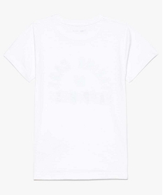 tee-shirt garcon en coton bio avec inscriptions brodees blanc tee-shirts7842101_2